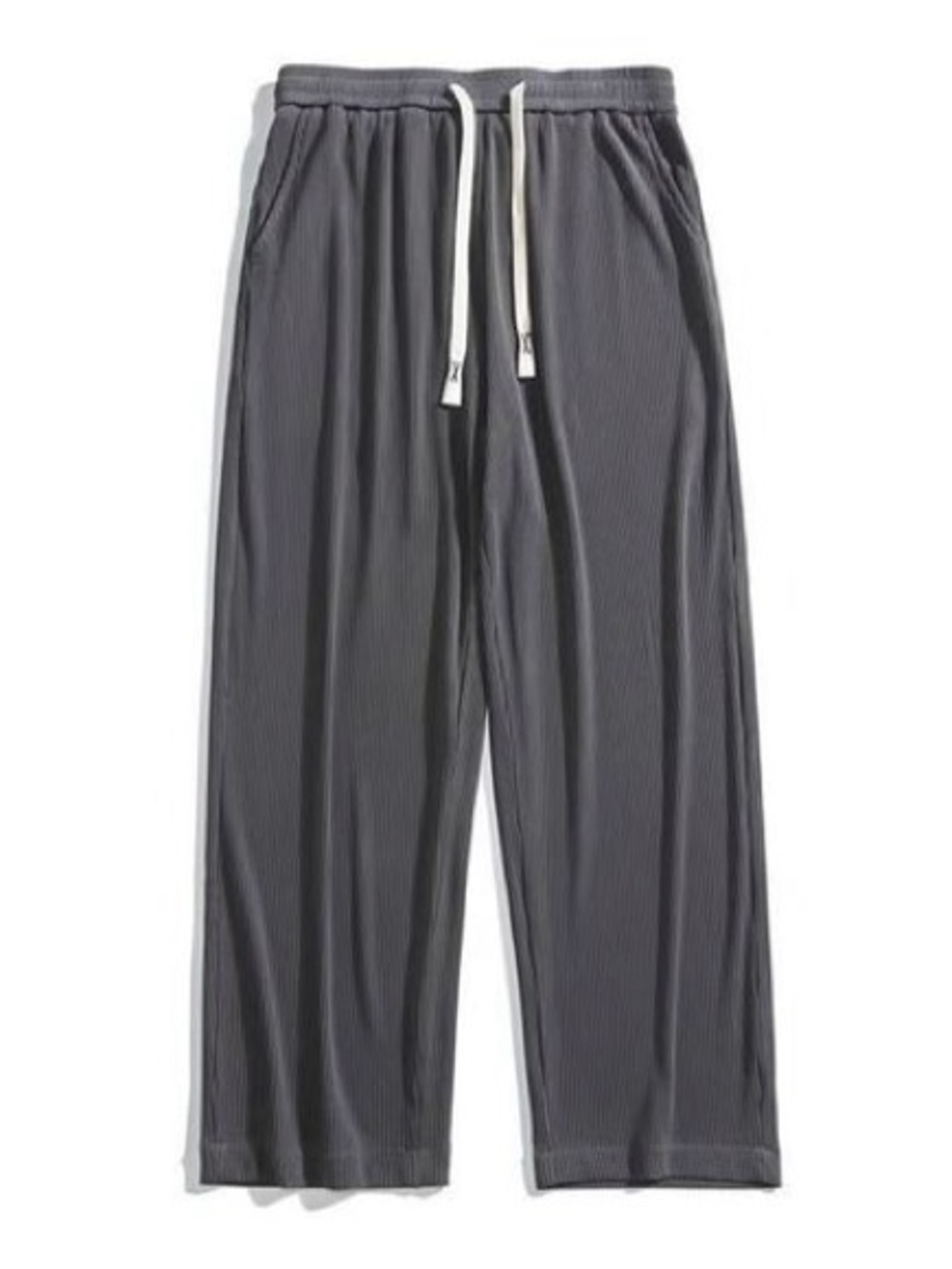 Men's Plus Size Casual Drawstring Wide Leg Pants - Picture 3 of 4